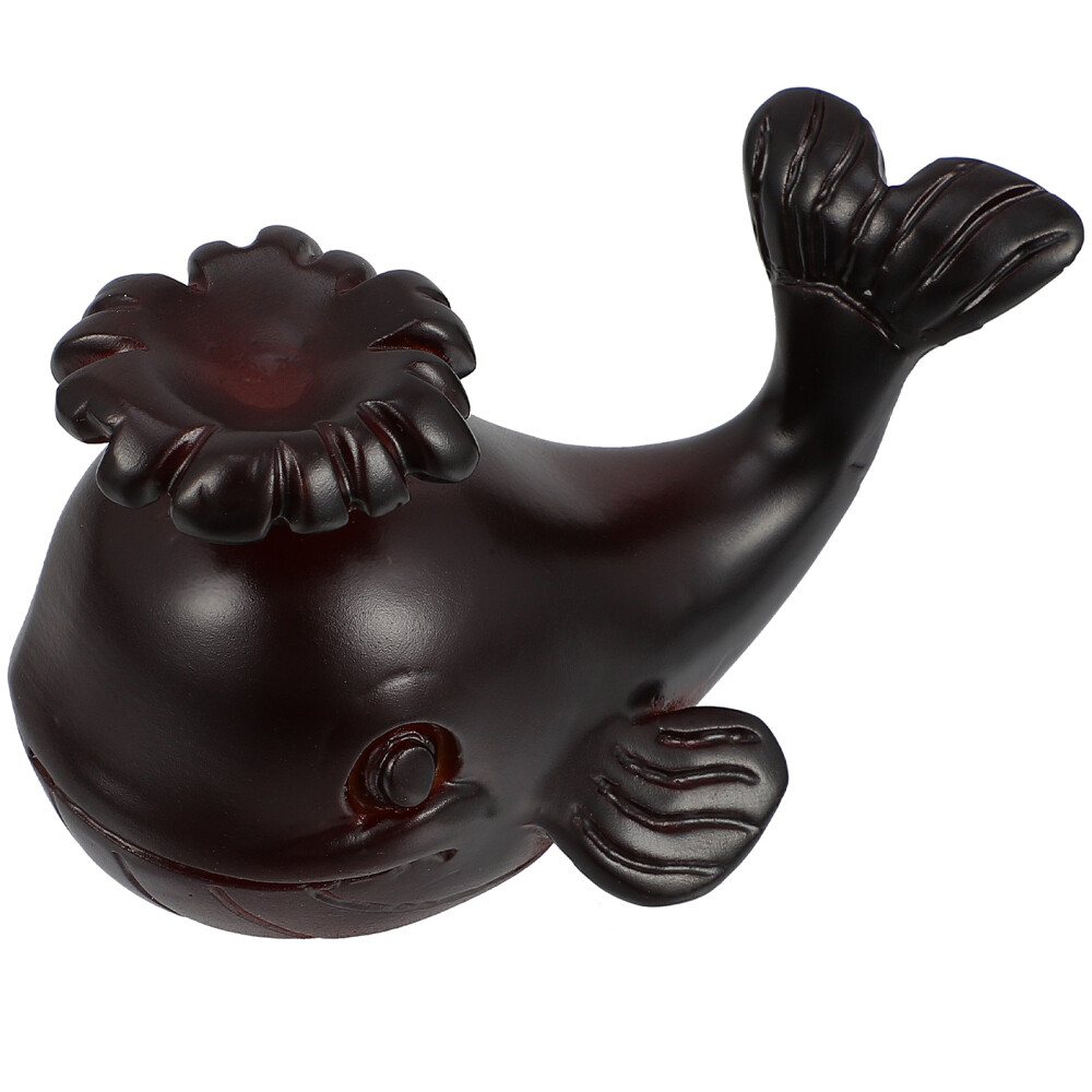 Aqua Big Head Whale Ornament for Home Decor and Centerpiece Display