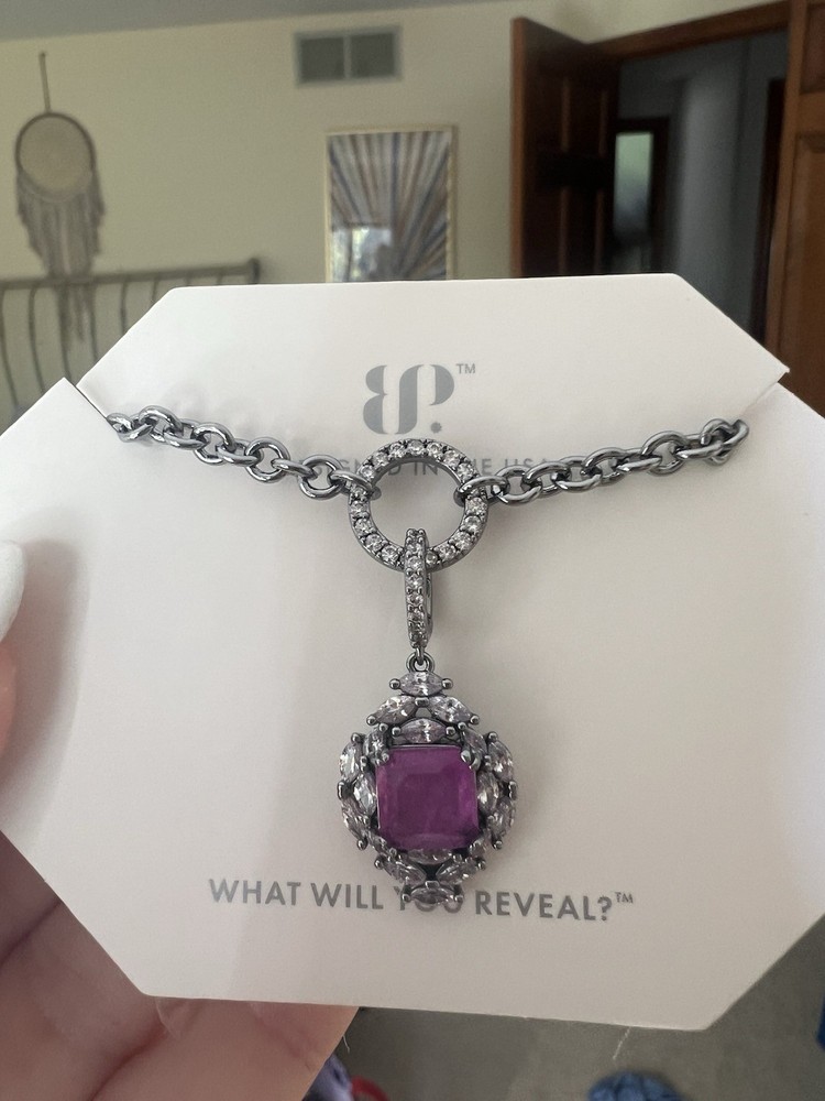 Dandelions On The Breeze Bomb Party Necklace with Purple Fluorite and Genuine Quartz