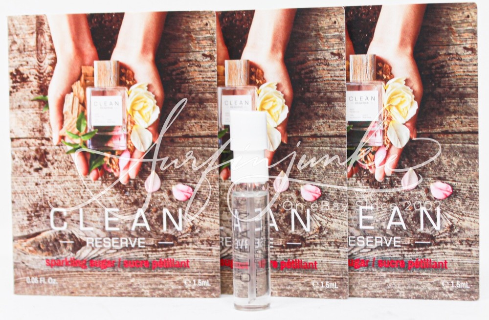 Clean Reserve Sparkling Sugar Eau de Parfum .05 oz Vial Mini Vials Perfume 3pc