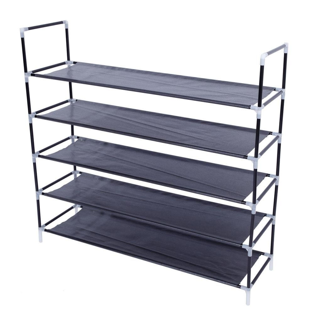 5-Tier Shoe Rack Shoe Storage Organizer Space Saving Black