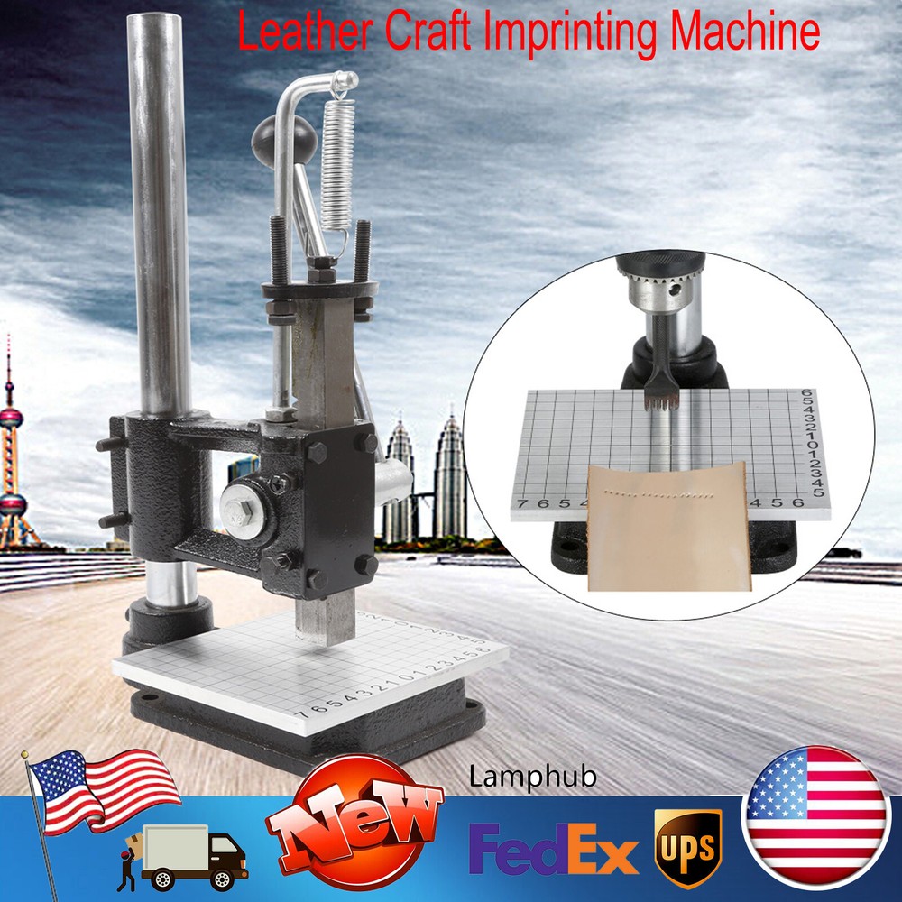 Manual Leather Hole Puncher Hand Punching Machine Press Punch Tool Leather Craft