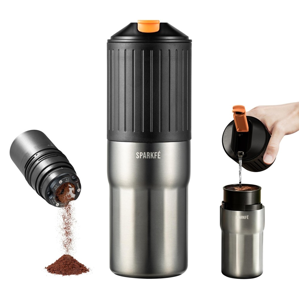 Portable Pour Over Coffee Maker, Rechargeable Electric Grinder with Stainless...