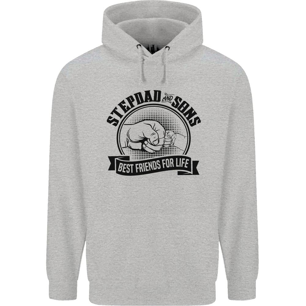 Stepdad & Sons Best Friends Fathers Day Mens 80% Cotton Hoodie