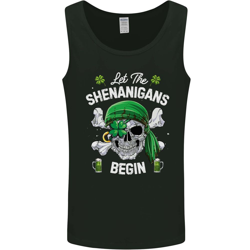 St Patricks Day Let the Shenanigans Begin Mens Vest Tank Top
