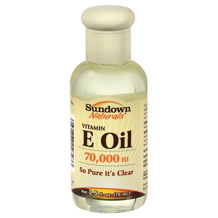 (x3 Bottles) Sundown 70,000 IU Naturals Vitamin E Oil 2.5oz Skin Lotion Body