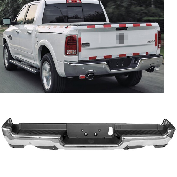 NEW Complete Chrome Rear Bumper Assembly For 2019-2023 RAM 1500 Dual Exhaust US