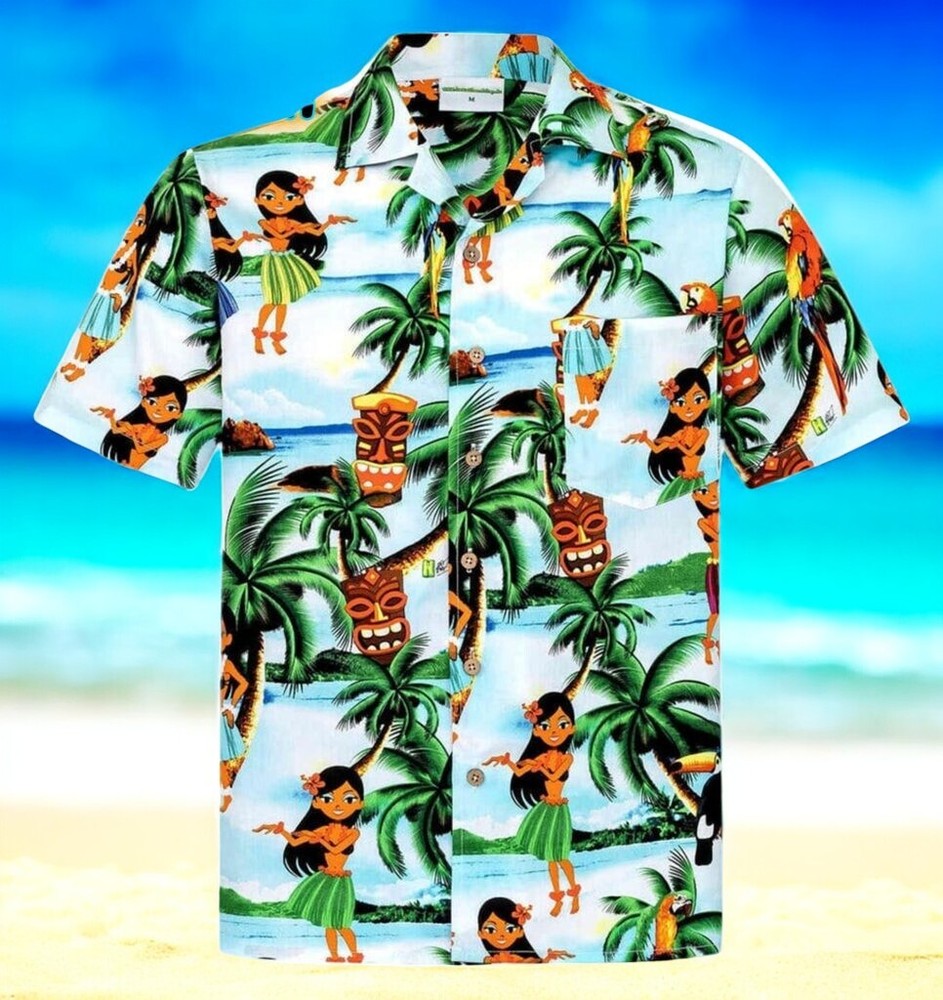 Aloha Girls Hawaiian Shirt for Men US Size Vibrant Summer Style Trendy New Design