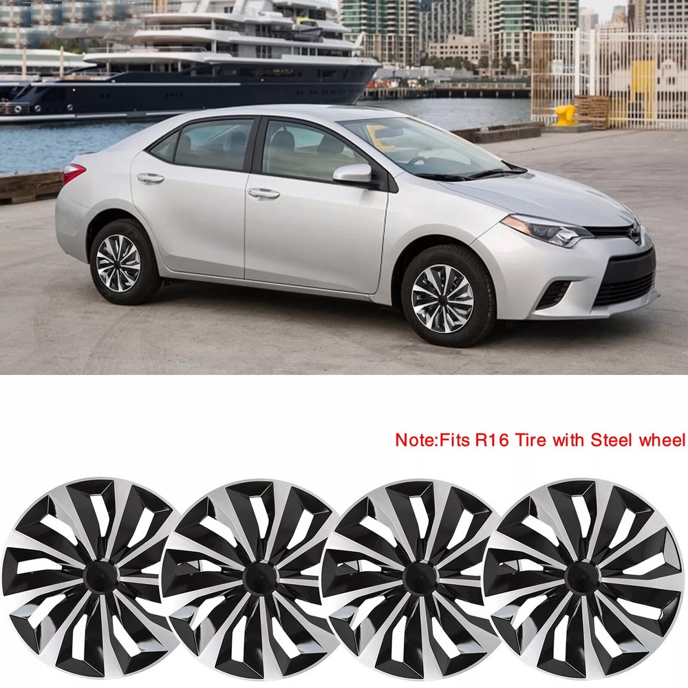 Toyota Corolla LE 16-inch Snap-On Hubcaps for R16 Steel Wheels