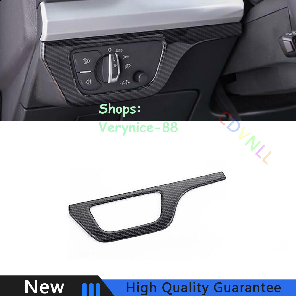 For Audi Q5 2018-2022 Carbon Fiber Car Function Control Button Frame Cover Trim