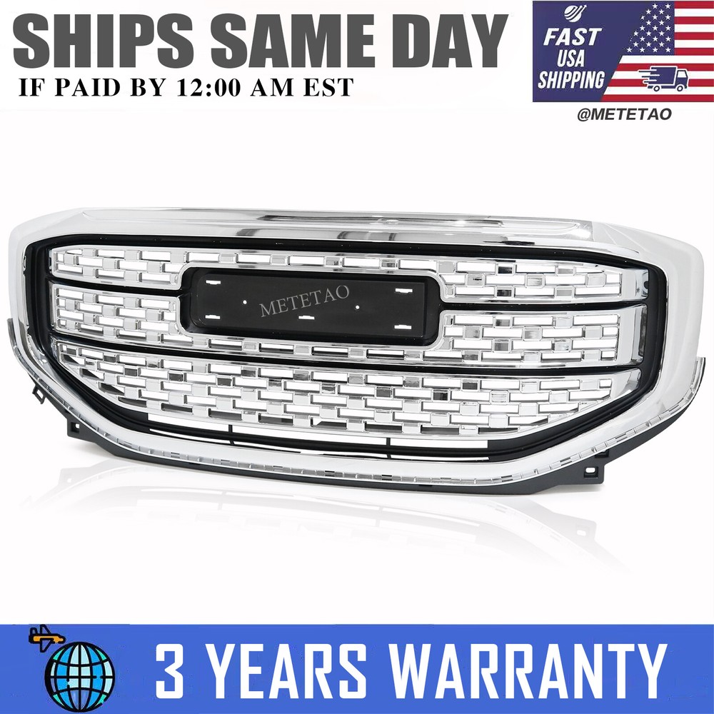 Fit For GMC Acadia Denali 2017-2019 Upper Grille Assembly Chrome 84378394 ABS