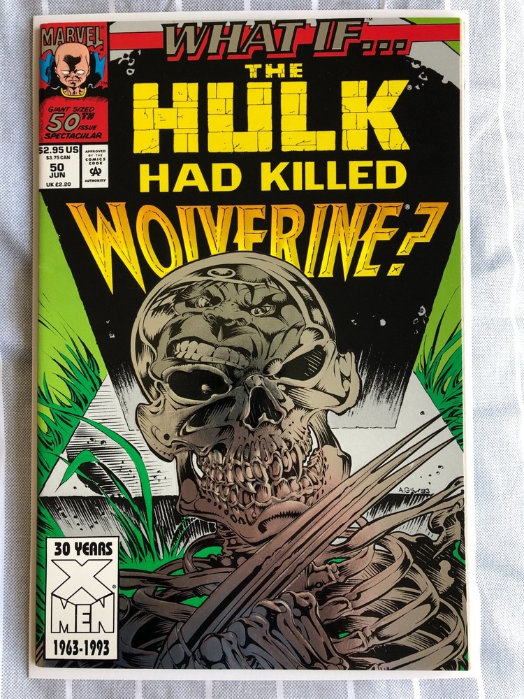 50 Hulks vs Wolverine - 1993 Hulk #340 Foil Embossed Cover