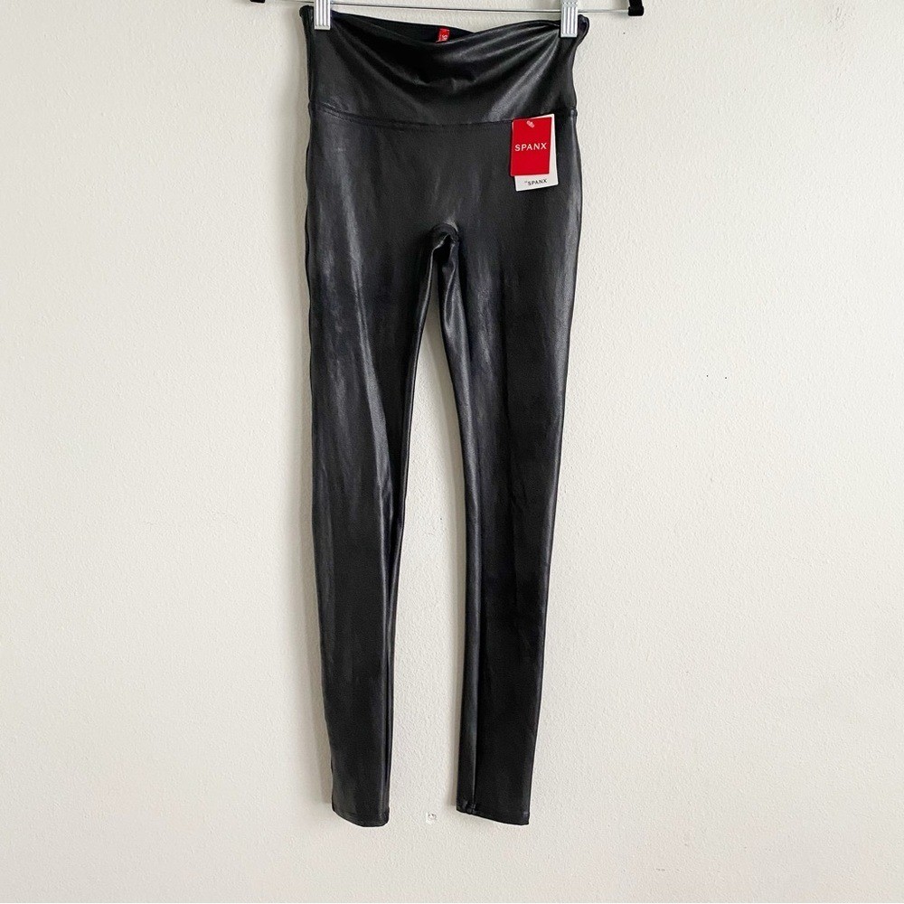 New Spanx Faux Leather Leggings Size S/P Black
