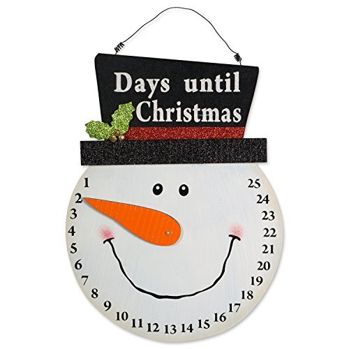 Christmas Advent Collection Decorative & Reusable Wooden Snowman Countdown