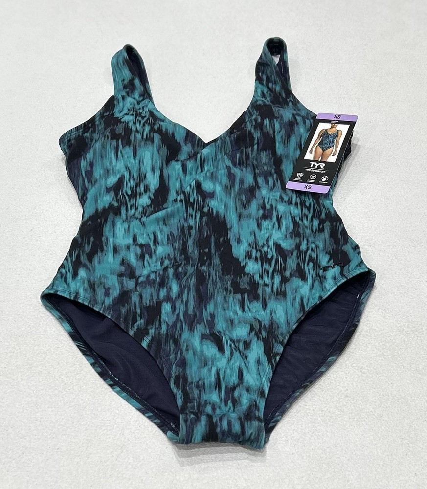 TYR Women's One-Piece Swimsuit, Green, Size XS