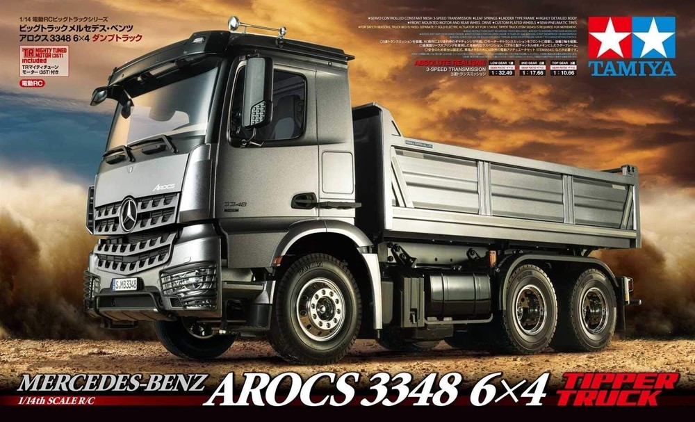 Tamiya 1/14 Mercedes Arocs 3348 6x4 Dump Truck Electric RC Model