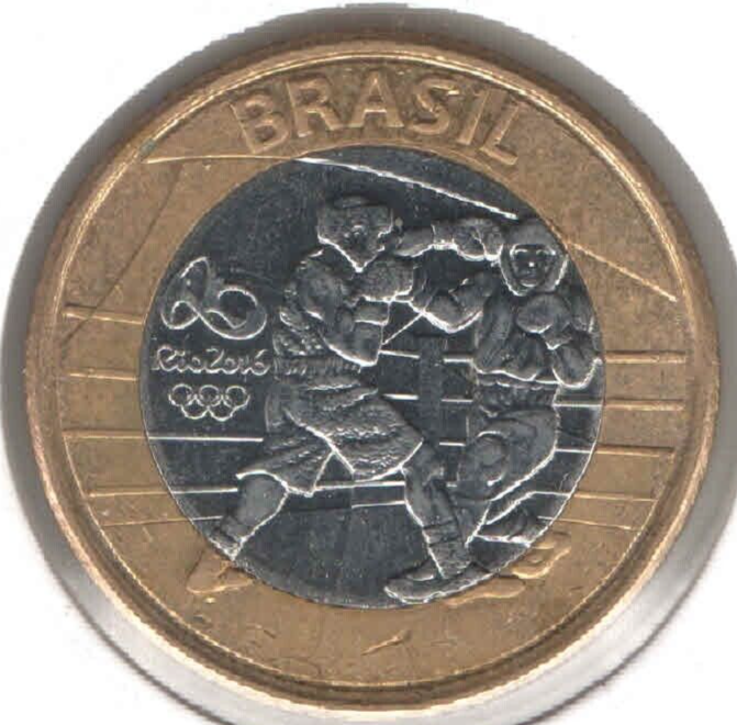 Brazil 2016 Rio Olympics XXXI Summer Games Boxing Coin KM# 724 EB789