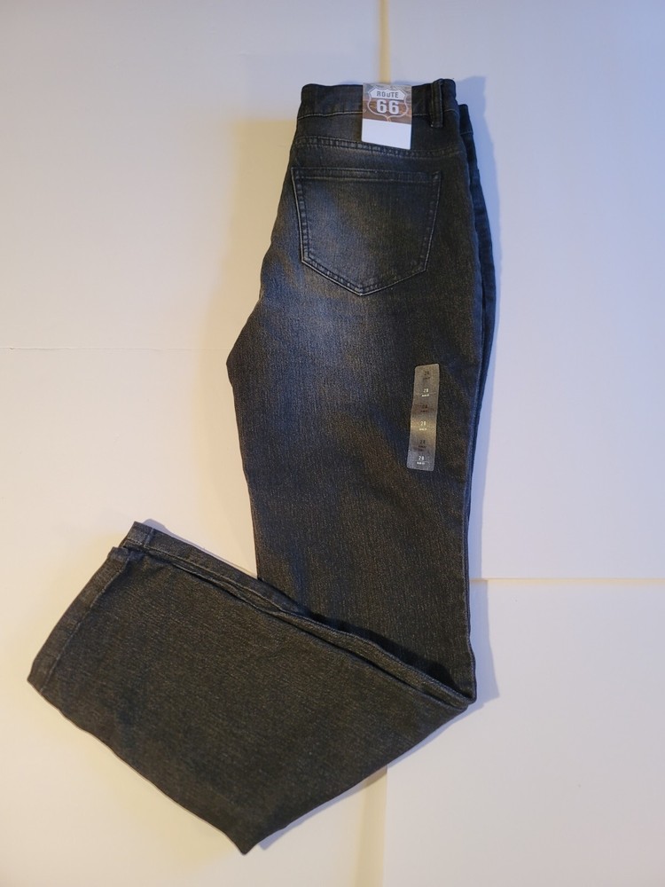 Y2K Vintage ROUTE 66 Women’s Size 28 Slim Fit Black Jeans  - Original Kmart TAG