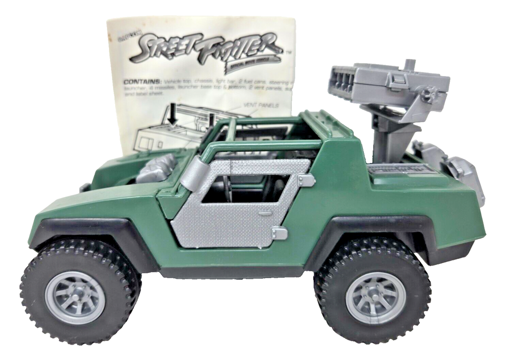 1994 Street Fighter Movie Jeep 1:18 GI Joe ARAH Vamp Vintage Incomplete  