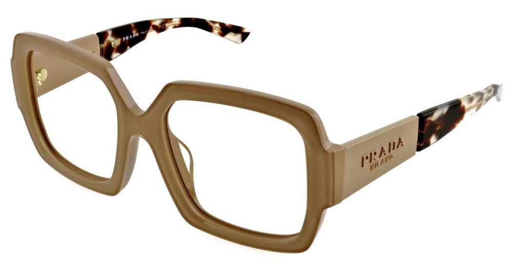 Prada SPR21X 06G-4I2 54mm Beige Havana Sunglass Frames Italy Made