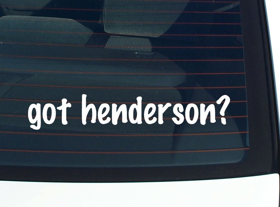 Henderson Funny Last Name Car Decal Bumper Sticker Vinyl Window Pride