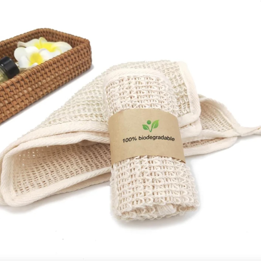 Best Natural Bath Body Washing Cloth 100 Biodegradable Sisal Exfoliating Loofah