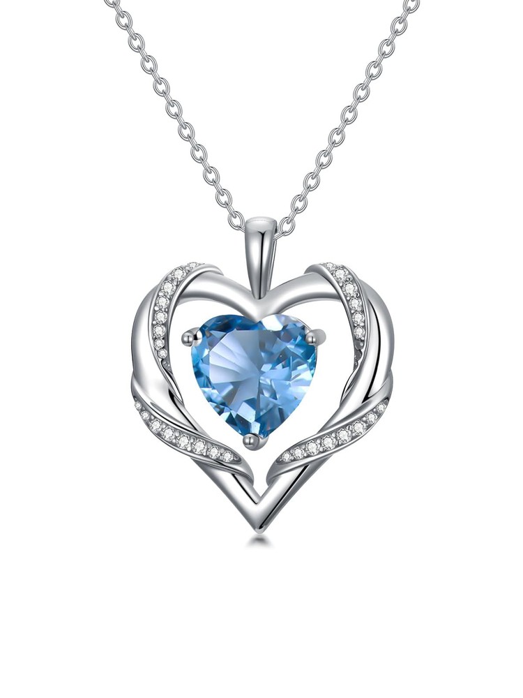 Birthday Gift for Mom Heart Necklace for Women 925 Sterling Silver December B...