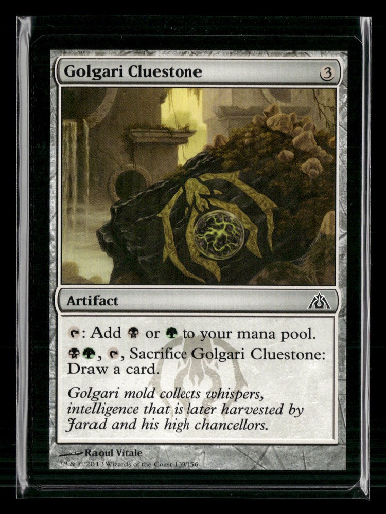 Golgari Cluestone MTG 139 Clear Card Dragon's Maze  