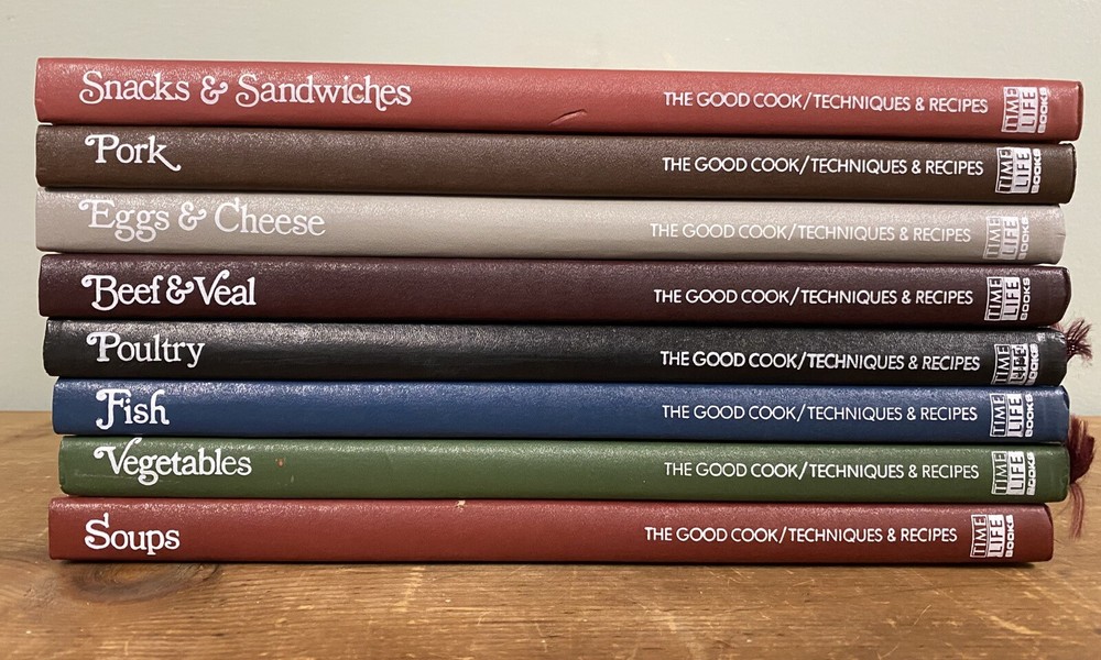 Vintage Time Life The Good Cook Hardcover Set - 8 Books with Techniques & Recipes