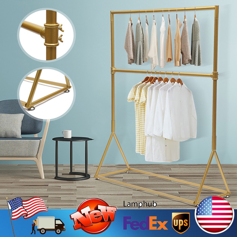 Heavy Duty Double Rail Garment Rack Clothes Hanger Organizer