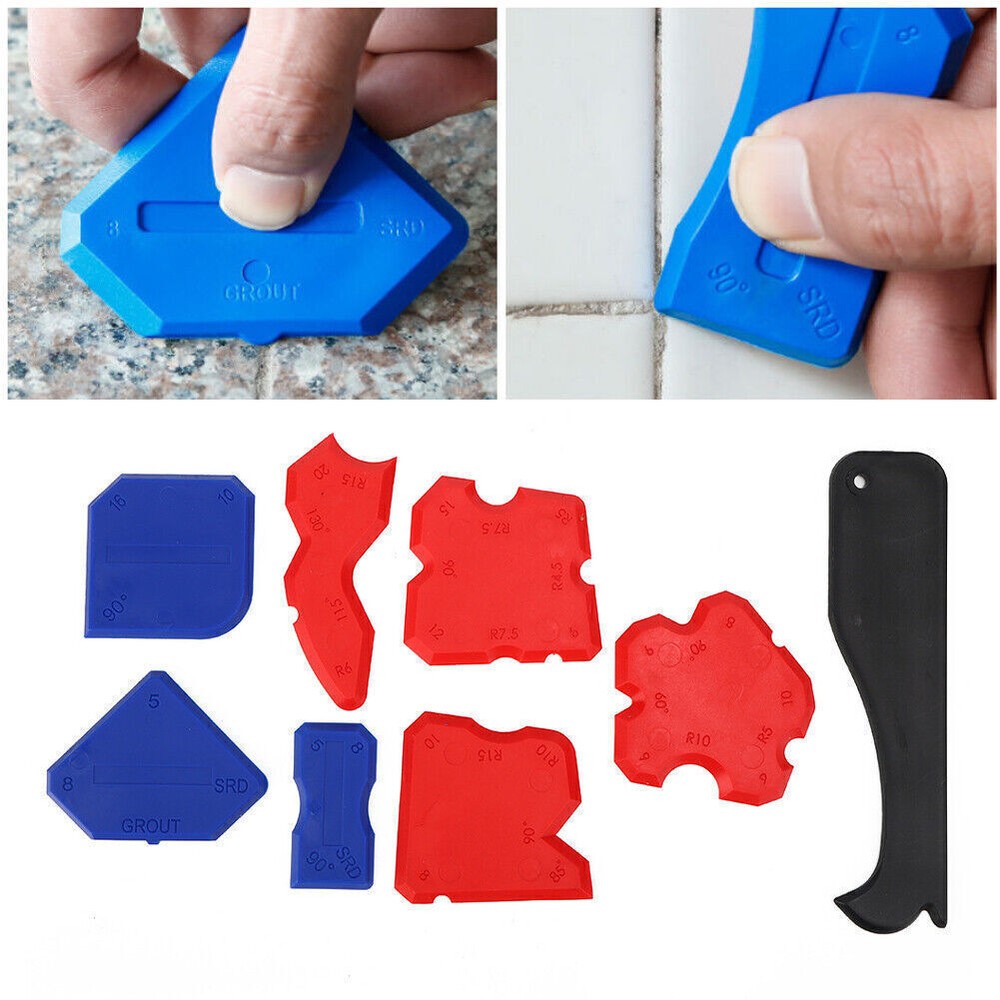 8pcs Silicone Caulk Spreader Scraper Tool Set for Sealant Removal