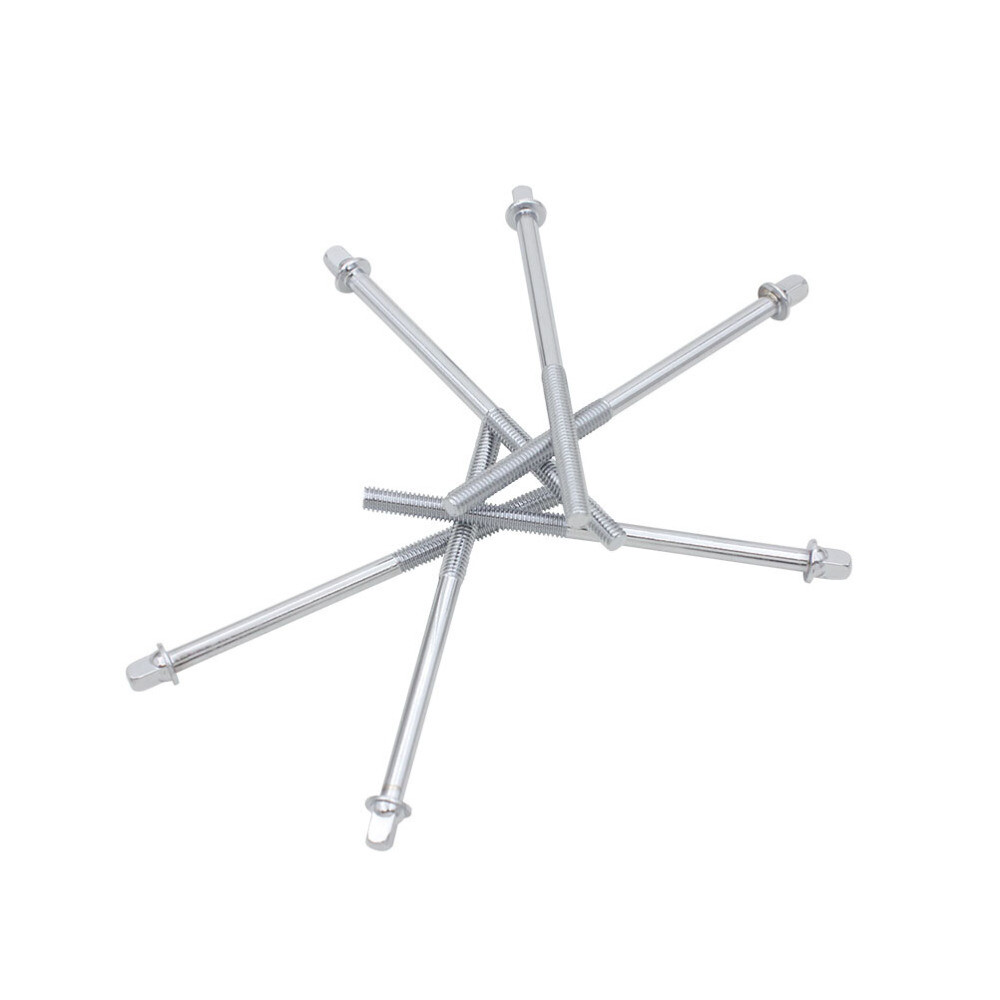 6pcs Drum Tension Rods and Screws for Drum Hardware Accessories