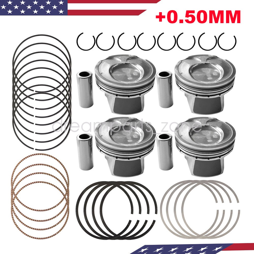 Oversize +0.50MM Piston & Rings Set For Hyundai Tucson Soul Forte Forte5 2.0L