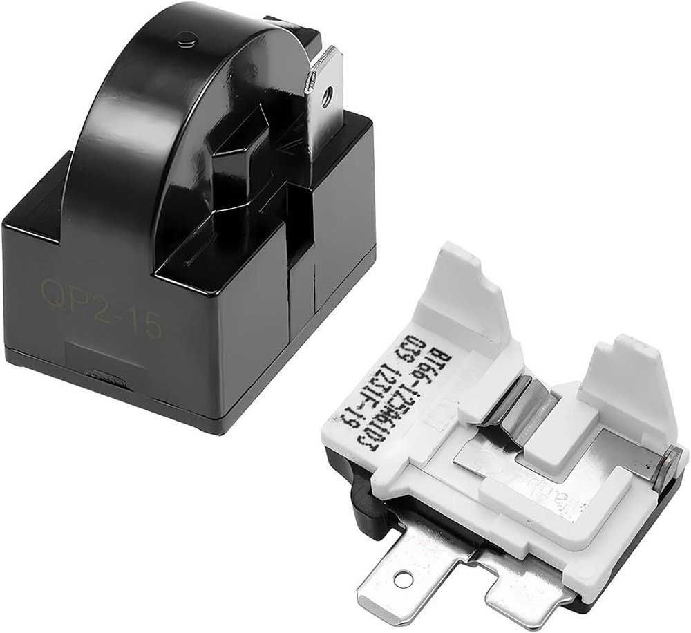 BELOMI 2PCS QP2-4.7 1Pin Refrigerator Starter Relay and 6750C-0005P Overload...