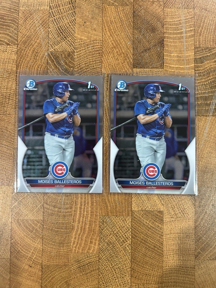 2023 Bowman Chrome & Paper Moises Ballesteros #BCP-11 1st Year RC Lot of 2-CUBS