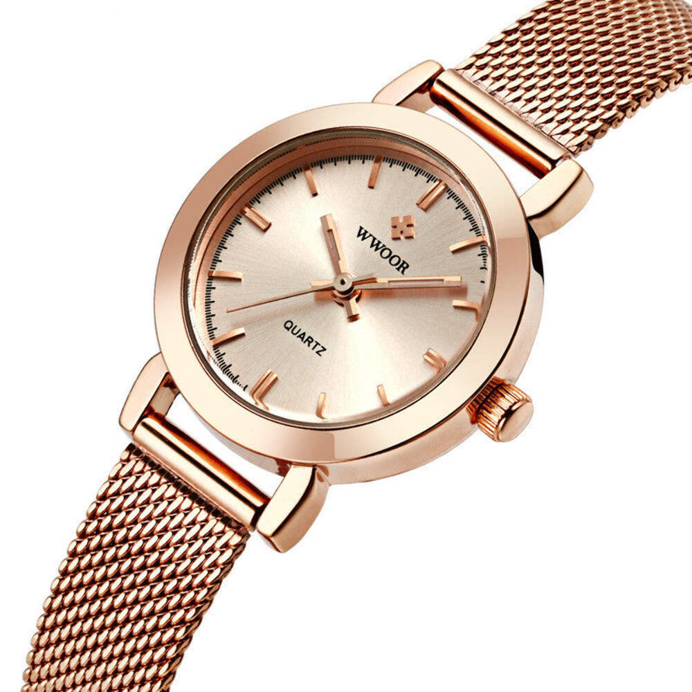 Women's Quartz Watch with Stainless Steel Mesh Band and Luminous Dial