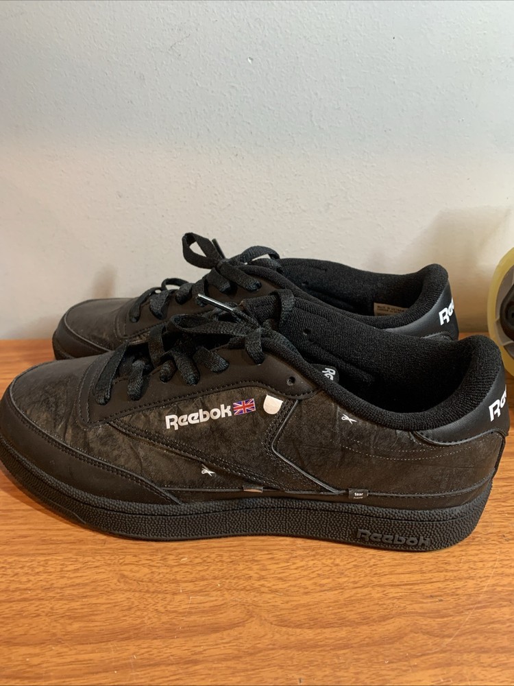 Reebok Unisex-Adult Club C Sneaker, Black/White 9.5 US Men