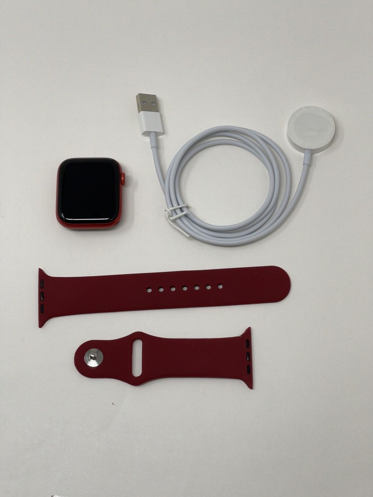 Apple Watch Series 6 44mm Product Red Aluminum Case Red Band GPS Cellular Used