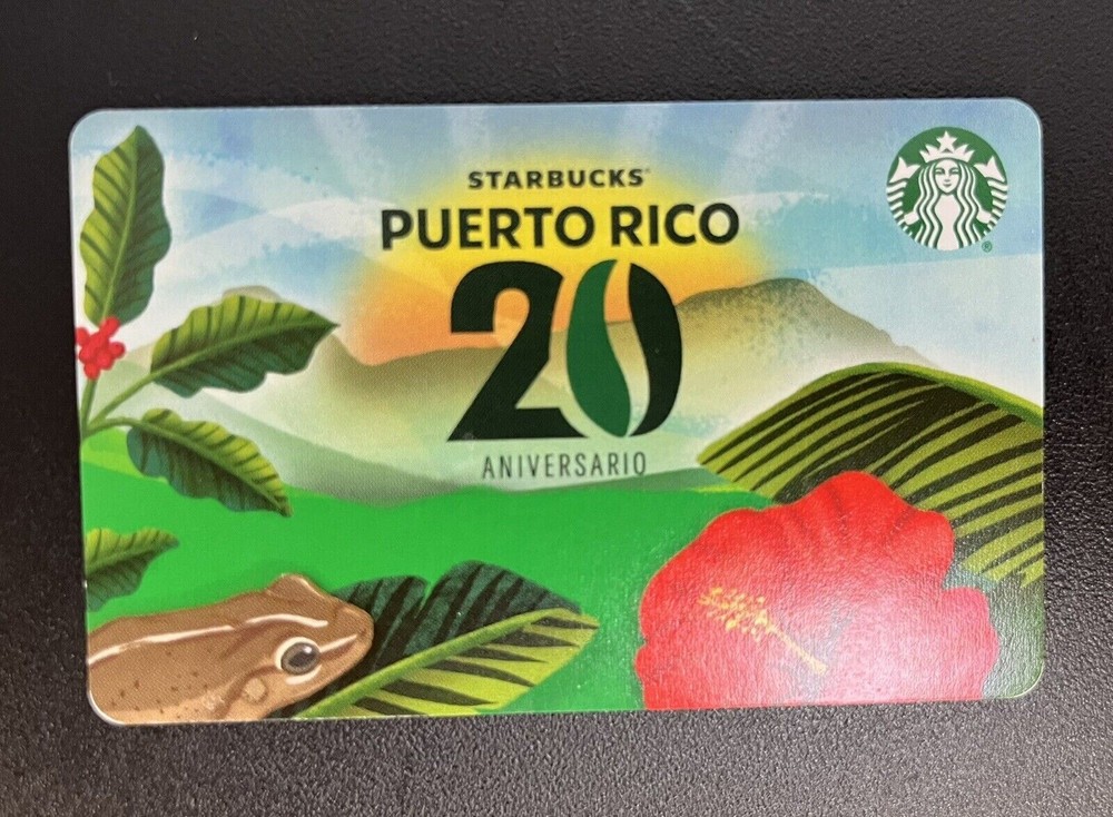 Starbucks Puerto Rico 20th Anniversary Gift Card - Zero Balance Not Activated-image