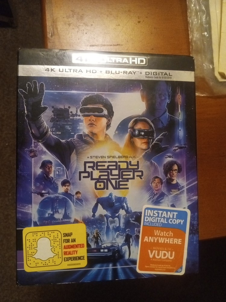 Ready Player One, 2018, 4K UHD, Blu-ray w/ Slipcover, No Digital
