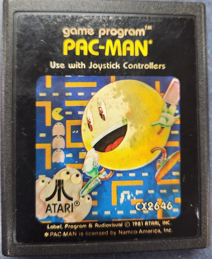 Vintage Atari #CX2646 Namco Pac-Man Game Cartridge