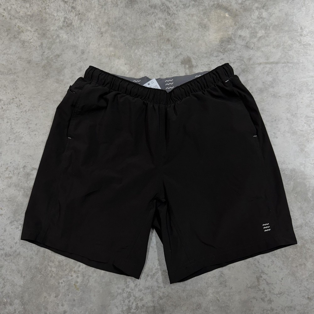 Free Fly Shorts Mens Medium Black Lined Athletic Drawstring Running Gym 7