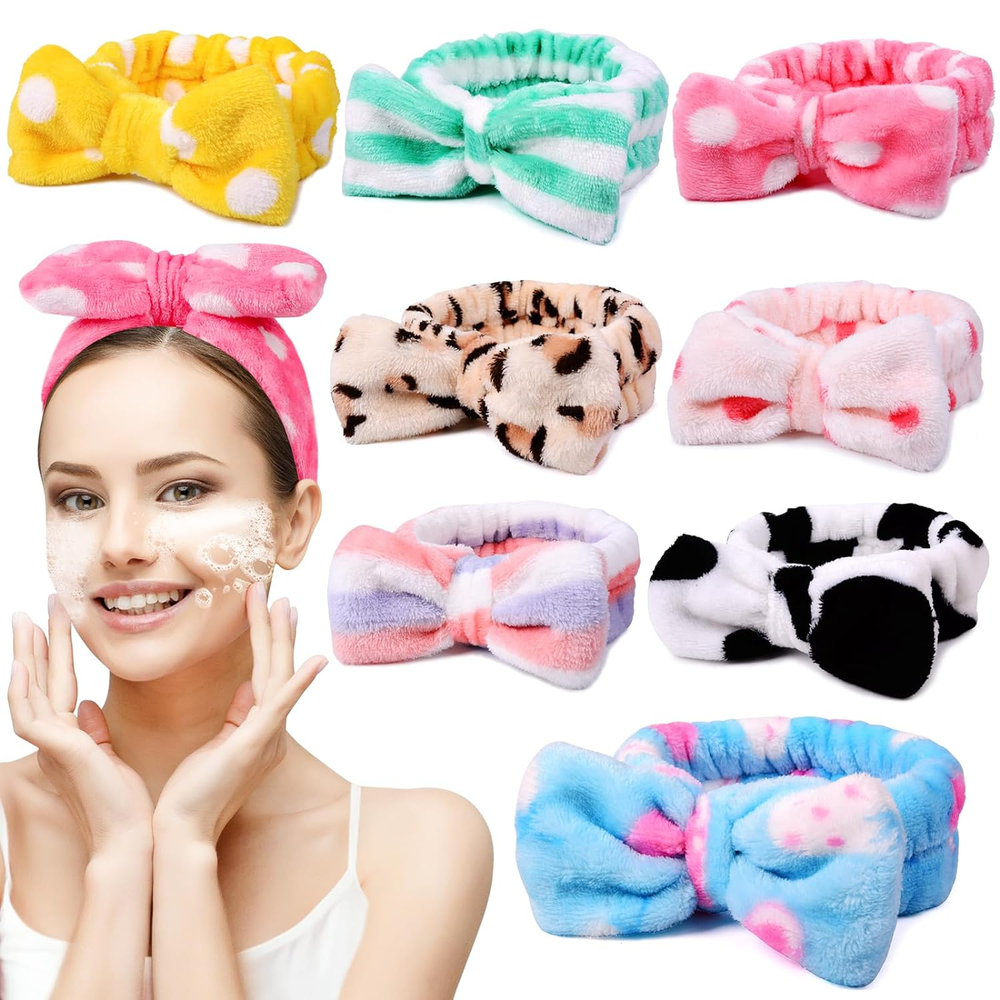 8 Pack Spa Headbands for Women Facial Makeup Headband Stocking Stuffers For Wome