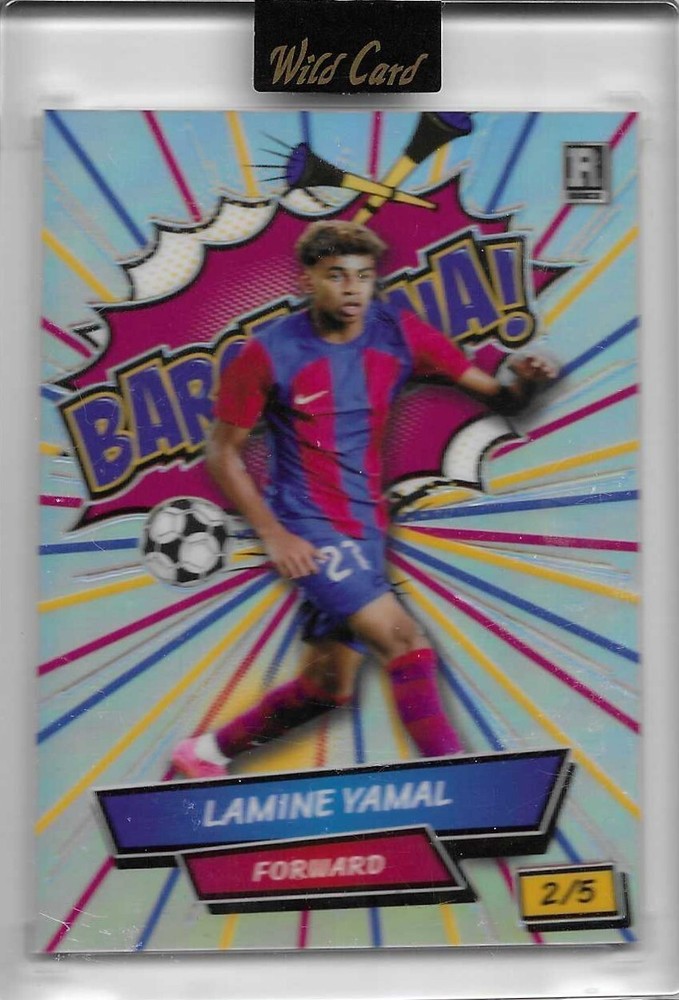 LAMINE YAMAL 2/5 Silv Crosshatch 2024 Wild Card Comix SPAIN! Rookie Edition RC