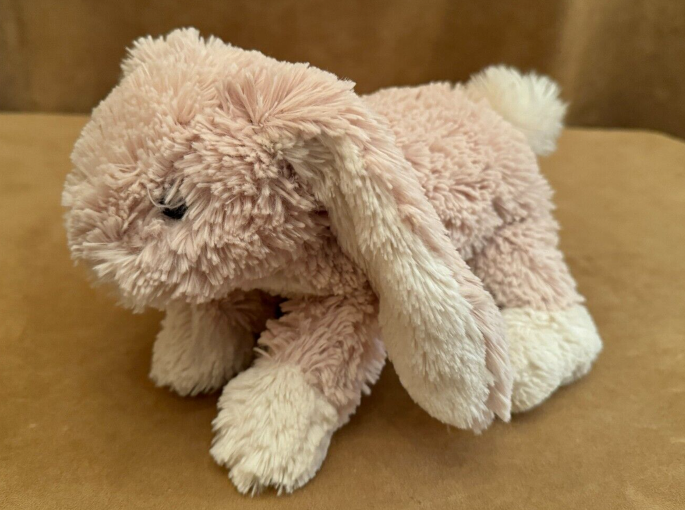 Jellycat Plush Floppy Bunny Loppy White Ears Feet pale blush color pink Beige