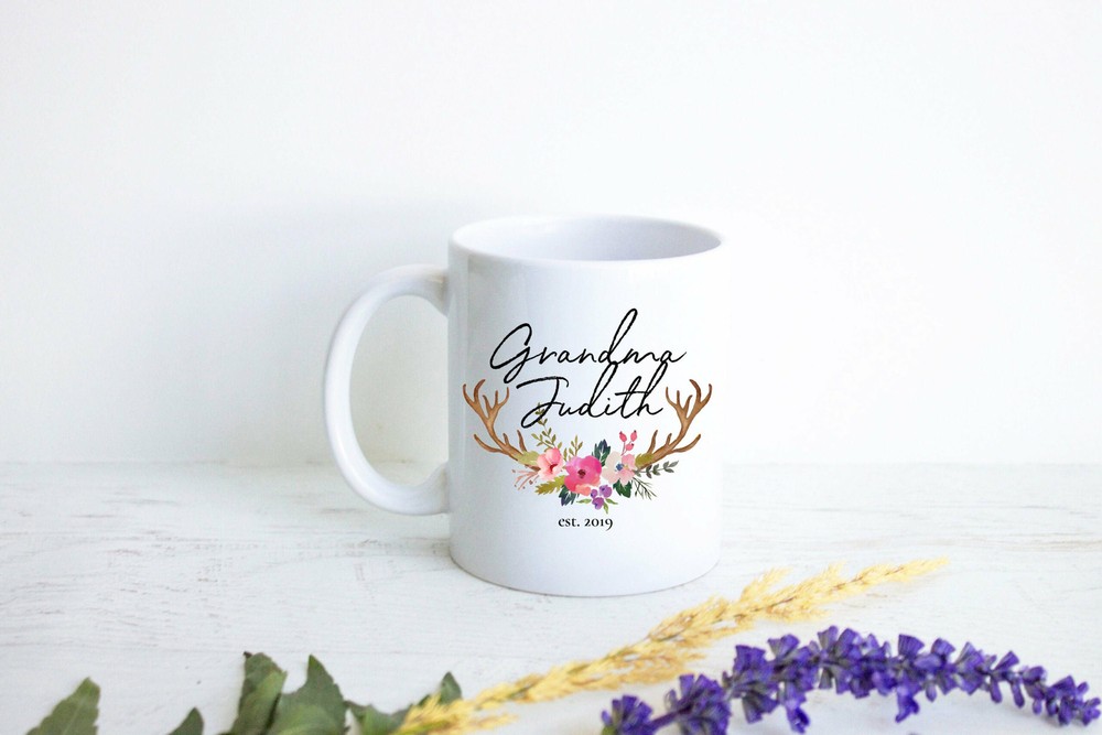 Floral Rustic Personalized Grandma Mug Gift Grandma Mug Gift For Grandma