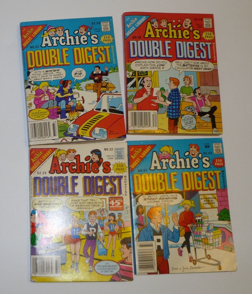 Archie's Double Digest magazine no. 33 vintage comics 1988 32, 34, 37