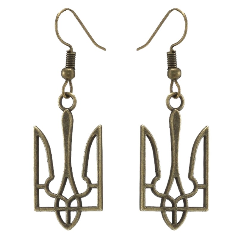 Handmade Ukrainian Hollow Earrings for Pendants, Crafted with Prayerful Design