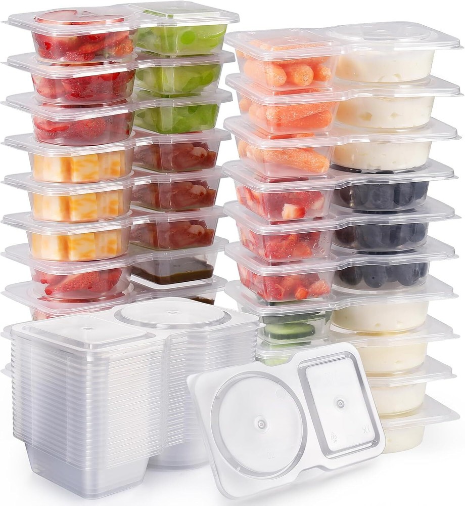 20-Piece Reusable Snack Containers with Lids, Snackle Box Set