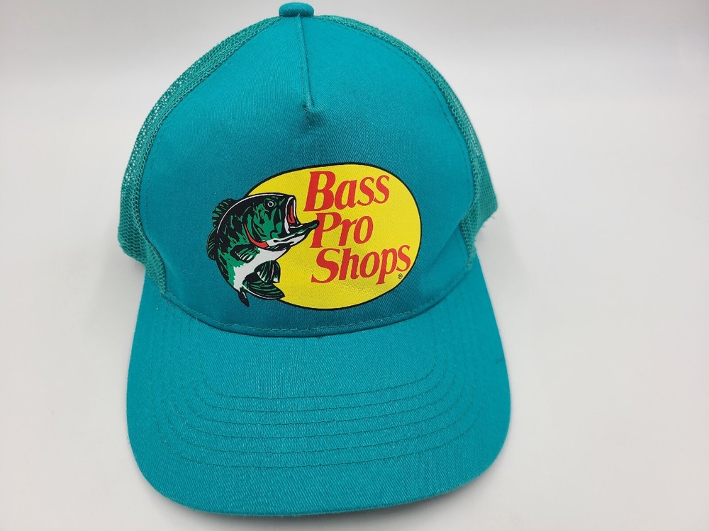 Bass Pro Shops Mesh Trucker Snapback (Fits Small) Hat Cap Fishing Men Women Blue