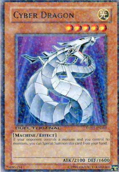 Cyber Dragon DT01-EN009 Rare Duel Terminal Lightly Played
